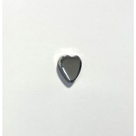 Tiny Solid Heart Pin Plain Silver Tone Brooch Lapel Be Kind Remembrance Love - Picture 4 of 9